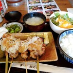 元祖やきとり串八珍 - やきとり定食　塩おろしポン酢　全景