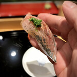 小笹寿し - 握り 鯵 リフト