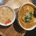 葉隠 - 鶏そぼろご飯とカレーうどん