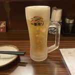 焼きトリまだらや - 生ビール