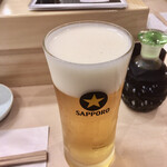 Sushiya Tonbo - サッポロ生ビール黒ラベル(中)