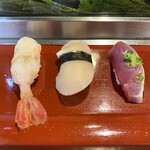 双葉寿司 - ・牡丹海老、平貝、カツオ
