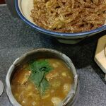 烈志笑魚油 麺香房 三く - ●ﾗﾝﾁ 単品。つけ麺道産 (並) 900円＋大盛200=1,100円