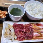 焼肉ライク 郡山栄町店 - 上ロース＆ハラミ＆バラカルビセット