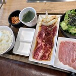 焼肉ライク 郡山栄町店 - 豚タン＆匠カルビ＆ハラミセット