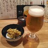 Oshinobi Izakaya Kinoshita - 生ビール　500円とお通し