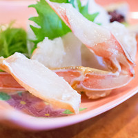 かに道楽 銀座八丁目店 - かに刺身のアップ（月の煌）