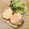 Miyazakikennichinanshitsukadanoujou - 若鶏のチキン南蛮岩下の新生姜タルタル
                ハーフ&ハーフ　620円