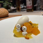 okas - おまけ。ある日のデザート。かわいすぎるこだま（もどき）。