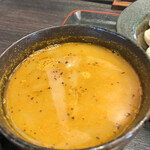 串焼き BUBU-TON - たっぷり甘海老の頭から採ったビスクのつけ汁す