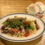 文化商店 - ホタルイカと若松野菜のオイルパスタ(1,400円)