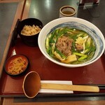 杵屋 - 九条ねぎの牛あんかけうどん定食