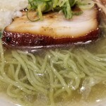 麺屋 六感堂 - 味玉しおグリーン麺