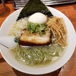 麺屋 六感堂 - 味玉しおグリーン麺