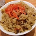 麺屋 六感堂 - ネギチャーシューご飯（醤油仕立て）