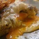 お好み焼 SETO - 肉玉そば+チーズ・野菜Ｗ断面