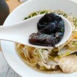 酒楽亭 空庵 - 青さ海苔と名残鮟鱇拉麺