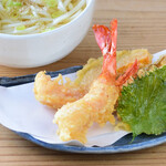 食と健康の館 - 海老天うどん