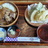 しずく庵 - とろろ牛そば　と　天ぷら