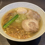 支那そばや 本店 - 塩らぁ麺＋名古屋コーチン味玉