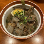 Irori Sakaba Tarafuku - 塩モツ煮込みです。これはこれで美味しいんですが、味噌味の方が好みでした。
