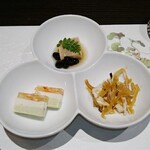 名駅 寿司 天 - 前菜３種