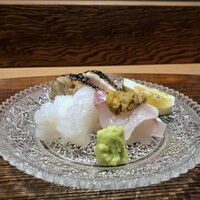 お料理 うち山 - ◆真鯛、雲丹、甲烏賊、鰆