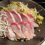 野菜巻き串 ぐるりくるり - 小田原カンパチ丼 1280円