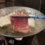 Isaribi No Yado Shisaido Kanchou - 熊野牛のしゃぶしゃぶ。柑橘系ポン酢で。