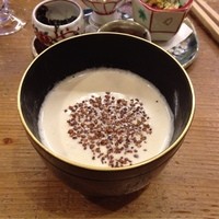 巽蕎麦 志ま平 - 蕎麦の実のスープ