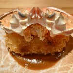 木鶏 - 蟹クリームコロッケ ラングスティーヌのアメリケーヌソース