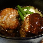 KITCHEN TSUNAGU - フォアグラハンバーグ、赤ワインソース（＋７００円、ラージ＋３００円）