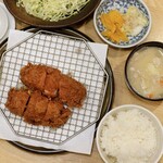 とんかつ 明石 - ベーコンかつ定食