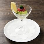 アボガドとキャビアのカクテル