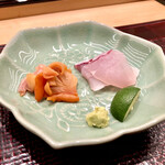 青空 - 閖上赤貝とヒモ　下田のハタ　