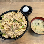 Densetsu No Sutadonya - 生姜丼（生卵、味噌汁付き） …￥760円