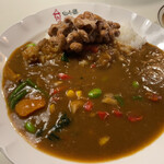 カレーショップ山小屋 - 野菜カレー納豆