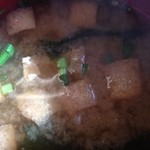 おふくろ亭 - '13/02/03 白ホル定食 ニンニク醤油 飯大 ニンニクがっつり ５００円