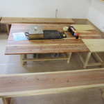 海賊亭 - 焼きカキ専用テーブル席。（2013/2　初回）