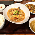 中華香彩JASMINE - よだれ鶏ランチ＋麻婆豆腐