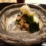 富小路 やま岸 - 淡路のイイダコ、タラの芽、花わさび、おろしあえ