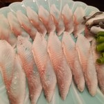 うなぎの豊川 - 鰻薄造りアップ