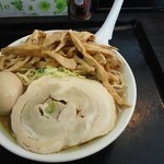 自家製太麺 渡辺 - 大盛・メンマ・卵トッピング！