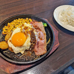 ハンバーグ専門店 Bowz - ベーコン＆エッグハンバーグ ライス