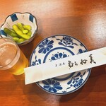Murakami - つきだしとビール