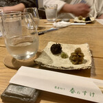 蕎麦切り 春のすけ - お隣の席には蕎麦粉屋さんの庄子代表が