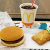 マクドナルド - ハンバーガー130円 アップルパイとアイスコーヒーのセット100円