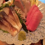 蒸気屋 - 刺身3点盛り