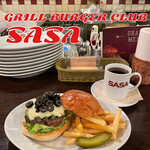 GRILL BURGER CLUB SASA - 『アボガドゴーダオリーブバーガー￥1,730』
      『HOT COFFEE¥270』