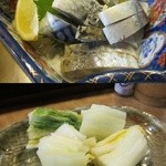 鳥政 - 〆さば・白菜漬け